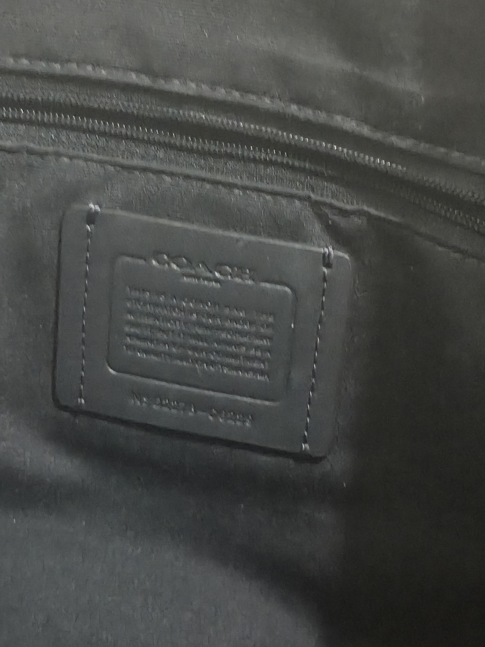 Coach Black Leather Tote with Gold Hardware - Picture 7 of 9